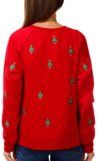 Thumbnail 2: Philosophy Women's Long Sleeve Sequin Tree Knit Top 