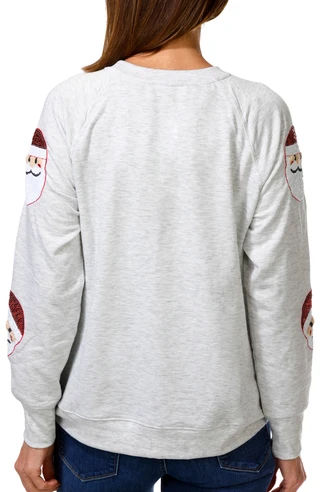 Thumbnail 2: Philosophy Women's Petite Sequin Santa Sweatshirt 