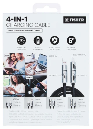 Thumbnail 2: Fisher 4-In-1 Charging Cable 