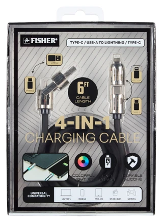 Thumbnail 1: Fisher 4-In-1 Charging Cable 