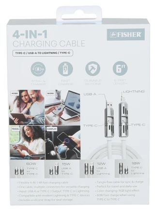 Thumbnail 2: Fisher 4-in-1 Charging Cable 