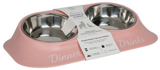 Thumbnail 1: Brooklyn Pet Gear Sloped Double Diner w/  Removable Stainless Steel Bowls 
