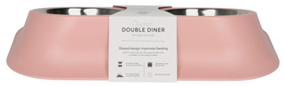 Thumbnail 2: Brooklyn Pet Gear Sloped Double Diner w/  Removable Stainless Steel Bowls 