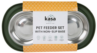 Thumbnail 2: Kasa Pet Feeder Set w/ Non-Slip Base 