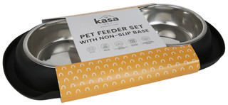 Thumbnail 1: Kasa Pet Feeder Set w/ Non-Slip Base 