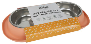 Thumbnail 1: Kasa Pet Feeder Set w/ Non-Slip Base 