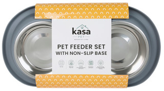 Thumbnail 2: Kasa Pet Feeder Set w/ Non-Slip Base 