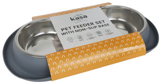 Thumbnail 1: Kasa Pet Feeder Set w/ Non-Slip Base 
