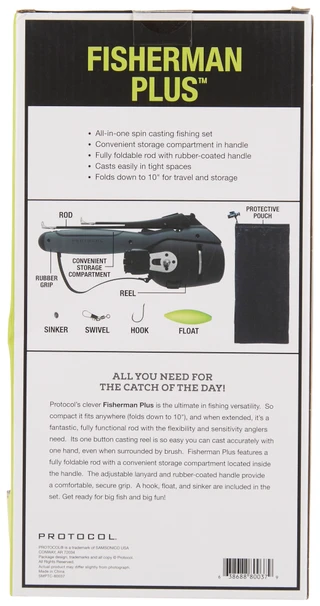 Thumbnail 2: Protocol All-In-One Spin Casting Fishing Rod Set 