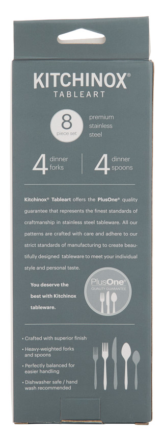Thumbnail 2: Kitchinox 8 Pc Premium Stainless Steel Dinner Forks And Spoons Set   