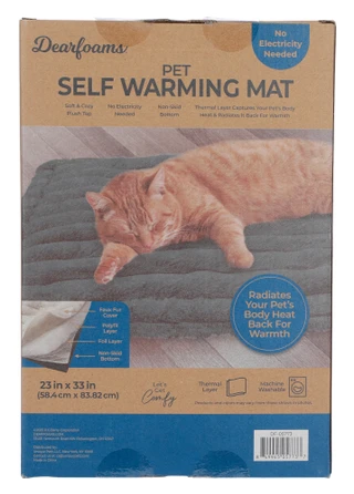 Thumbnail 2: Dearfoams 23x33 Ribbed Plush Self Warming Pet Mat 