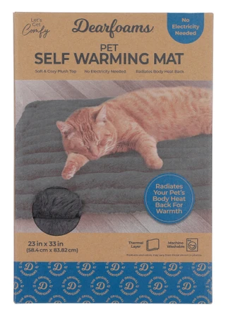 Thumbnail 1: Dearfoams 23x33 Ribbed Plush Self Warming Pet Mat 