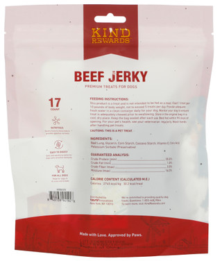 Thumbnail 2: Kind Rewards 17 Ct Beef Jerky Dog Treats 