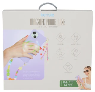 Thumbnail 2: Kensie Magsafe Phone Case w/ Charm & Chain Set 