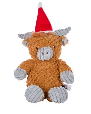 Thumbnail 1: Smoochy Pet Pals Holiday Highland Cow Pet Toy 
