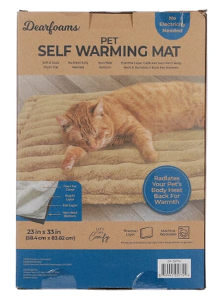 Thumbnail 2: Dearfoams 23x33 Ribbed Plush Self Warming Pet Mat 