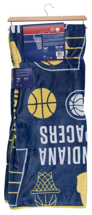 Thumbnail 2: INDIANA PACERS 60x70 Super Soft Plush Team Spirit Blanket with Hanger 