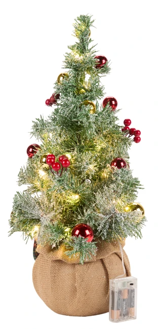 Thumbnail 2: Magical Season 20 in LED Light-Up Christmas Tree Accent w/ Ornaments 