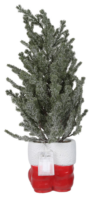 Thumbnail 2: Magical Season 26 in LED Snowy Christmas Tree in Santa Boots Vase Decor 