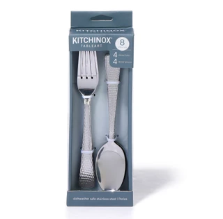 Thumbnail 1: Kitchinox 8 Pc Perles Stainless Steel Flatware Set 