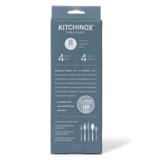 Thumbnail 2: Kitchinox 8 Pc Perles Stainless Steel Flatware Set 