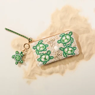 Thumbnail 2: America & Beyond Beaded Turtle Wristlet with Bag Charm 