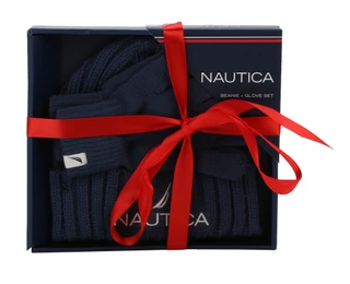 Thumbnail 1: Nautica Men's Knit Beanie & Glove Set 