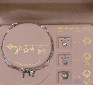 Thumbnail 1: Charm Bar Gold-Plated DIY Charm Bracelet  
