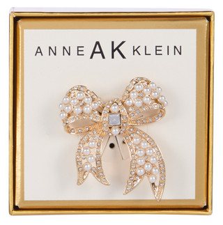 Thumbnail 1: ANNE KLEIN Pearl Bow Pin 