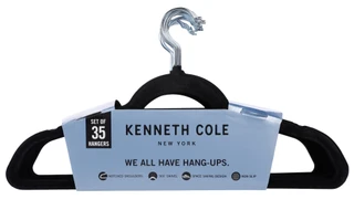 Thumbnail 1: Kenneth Cole 35 Pk Non-Slip Velvet Hangers with Chrome Swivel Hooks 