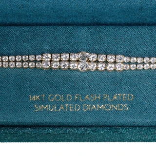 Thumbnail 2: Guiliana Gold Plated Double Row Tennis Bracelet 