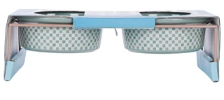 Thumbnail 2: Whimsy Raised 2 Ceramic Bowl Wire Pet Feeder Set 
