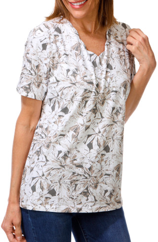 Thumbnail 1: Coral Bay Women's Short Sleeve Scallop Tee 