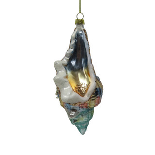 Thumbnail 2: Magical Season Glass Conch Shell Ornament, 6.1 in. 