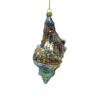 Thumbnail 1: Magical Season Glass Conch Shell Ornament, 6.1 in. 