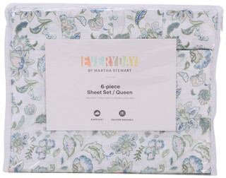 Thumbnail 1: Martha Stewart Queen 6 Pc Juliet Jacobean Green Sheet Set 