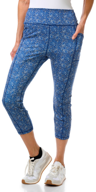 Thumbnail 1: Brisas Women's Active Speck Print Capri Leggings  