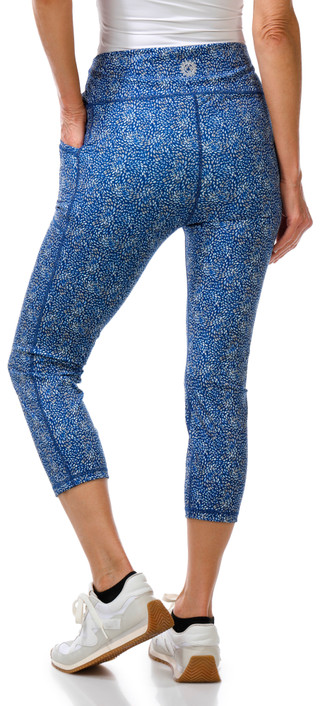 Thumbnail 2: Brisas Women's Active Speck Print Capri Leggings  