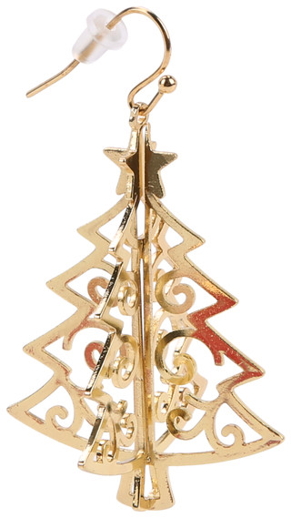 Thumbnail 2: Nicole Miller Filigree Christmas Tree Drop Earrings 