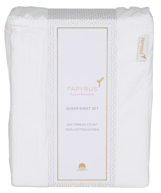 Thumbnail 1: PAPYRUS Queen Size 4 Pc 300 Thread Count Sheets Set  
