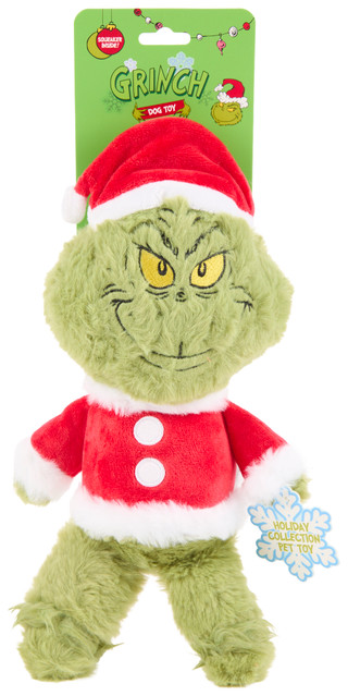 Thumbnail 1: Grinch 12-Inch Plush Santa Dog Toy 