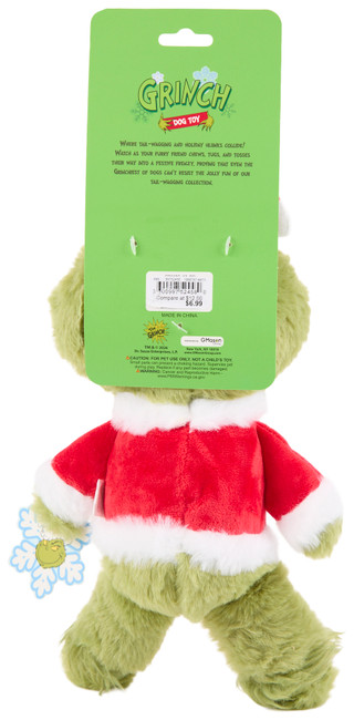 Thumbnail 2: Grinch 12-Inch Plush Santa Dog Toy 