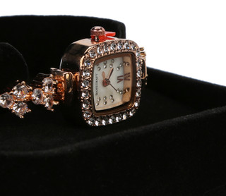 Thumbnail 2: Danecraft Gold Crystal Bezel Boxed Watch 