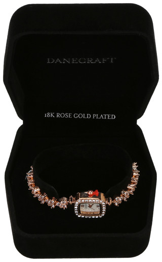 Thumbnail 1: Danecraft Gold Crystal Bezel Boxed Watch 