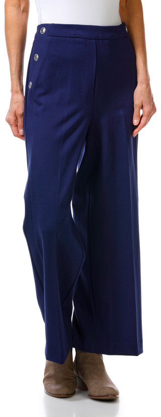 Thumbnail 1: Zac & Rachel Women's Button Detail Wide Leg Sailor Pants  