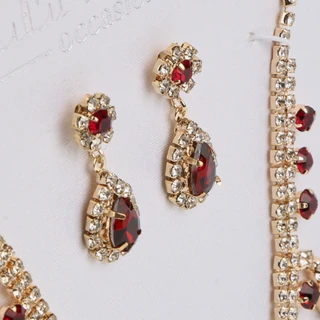 Thumbnail 2: Ellen Tracy Statement Necklace and Earring Set 