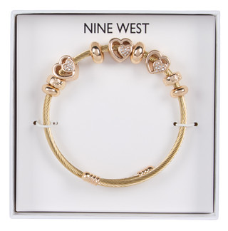 Thumbnail 1: NINE WEST Heart Charm Coil Bracelet 