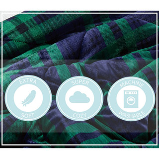 Thumbnail 7: Truly Soft Truly Soft Cuddle Warmth Tartan Plaid Comforter Set 