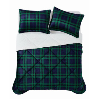 Thumbnail 12: Truly Soft Truly Soft Cuddle Warmth Tartan Plaid Comforter Set 