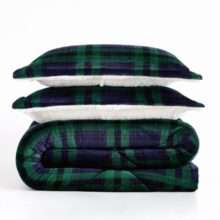 Thumbnail 21: Truly Soft Truly Soft Cuddle Warmth Tartan Plaid Comforter Set 